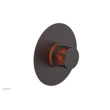Phylrich 4-592-05WX042 - Weathered Copper Jolie Round Thermostatic/Pressure Balance Shower Trim With Round Cutaway Handle A