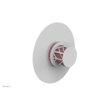 Phylrich 4-592-050X045 - Satin White Jolie Round Thermostatic/Pressure Balance Shower Trim With Round Cutaway Handle And Pi