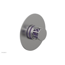 Phylrich 4-592/26DX046 - Satin Chrome Jolie Round Thermostatic/Pressure Balance Shower Trim With Round Cutaway Handle And P