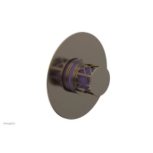 Phylrich 4-592-047X046 - Antique Brass Jolie Round Thermostatic/Pressure Balance Shower Trim With Round Cutaway Handle And