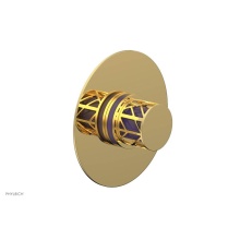 Phylrich 4-592/025X046 - Polished Gold Jolie Round Thermostatic/Pressure Balance Shower Trim With Round Cutaway Handle And