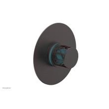 Phylrich 4-592-05WX049 - Weathered Copper Jolie Round Thermostatic/Pressure Balance Shower Trim With Round Cutaway Handle A
