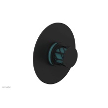 Phylrich 4-592/040X049 - Matte Black Jolie Round Thermostatic/Pressure Balance Shower Trim With Round Cutaway Handle And Tu