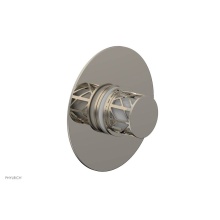 Phylrich 4-592-014X051 - Polished Nickel Jolie Round Thermostatic/Pressure Balance Shower Trim With Round Cutaway Handle An
