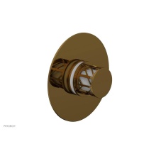 Phylrich 4-592-002X051 - French Brass (Living Finish) Jolie Round Thermostatic/Pressure Balance Shower Trim With Round Cuta