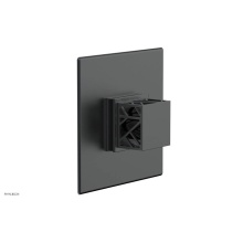 Phylrich 4-593-15GX041 - Gunmetal Gray Jolie Square Thermostatic/Pressure Balance Shower Trim With Square Cutaway Handle An
