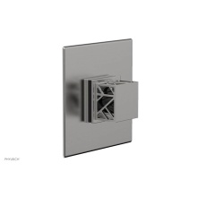 Phylrich 4-593/26DX041 - Satin Chrome Jolie Square Thermostatic/Pressure Balance Shower Trim With Square Cutaway Handle And