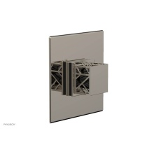 Phylrich 4-593/014X041 - Polished Nickel Jolie Square Thermostatic/Pressure Balance Shower Trim With Square Cutaway Handle