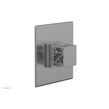 Phylrich 4-593/26DX048 - Satin Chrome Jolie Square Thermostatic/Pressure Balance Shower Trim With Square Cutaway Handle And