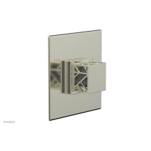 Phylrich 4-593/015X048 - Satin Nickel Jolie Square Thermostatic/Pressure Balance Shower Trim With Square Cutaway Handle And