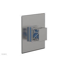 Phylrich 4-593/26DX043 - Satin Chrome Jolie Square Thermostatic/Pressure Balance Shower Trim With Square Cutaway Handle And