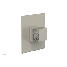 Phylrich 4-593-15BX051 - Burnished Nickel Jolie Square Thermostatic/Pressure Balance Shower Trim With Square Cutaway Handle