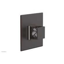 Phylrich 4-593-05WX051 - Weathered Copper Jolie Square Thermostatic/Pressure Balance Shower Trim With Square Cutaway Handle