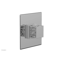 Phylrich 4-593-026X051 - Polished Chrome Jolie Square Thermostatic/Pressure Balance Shower Trim With Square Cutaway Handle