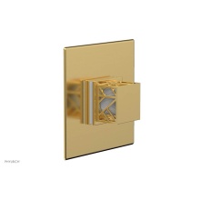 Phylrich 4-593-024X051 - Satin Gold Jolie Square Thermostatic/Pressure Balance Shower Trim With Square Cutaway Handle And G