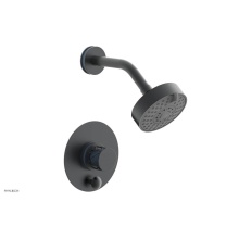 Phylrich 4-677-15GX043 - Gunmetal Gray Jolie Pressure Balance Shower Set With Round Diverter Trim, Round Cutaway Handle, An