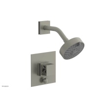 Phylrich 4-678/15BX048 - Burnished Nickel Jolie Pressure Balance Shower Set With Square Diverter Trim, Square Cutaway Handl