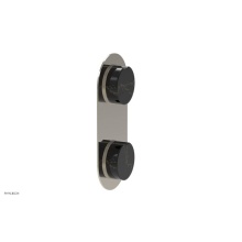 Phylrich 4-710/014X030 - Trim Plate Black Mrbl Two Handle Rnd, Assy Circ