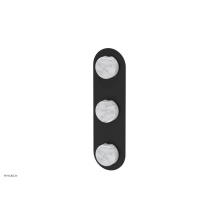 Phylrich 4-713/040X031 - Trim Plate White Mrbl Three Handle Rnd Circ