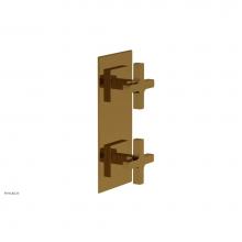 Phylrich 4-720/002 - CROI - Thermostatic Valve with Volume Control or Diverter - Cross Handles