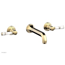 Phylrich 500-13/004X031 - Wall Mount Lav Trim Set Marble Lever Hdl, Hex Trad.
