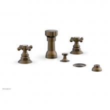 Phylrich 500-60/OEB - 4 Hole Bidet, Cross Hdl