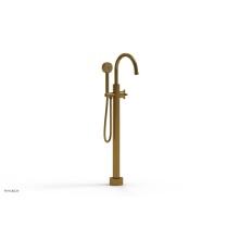 Phylrich 501-46-01/002 - Floor Mounted Tub Filler Cross Hdl W/Handshwr-Tall