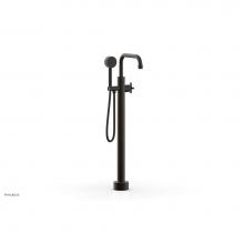 Phylrich 501-54/10B - Floor Mount Tub Filler Cross Hdl, Flat Spout