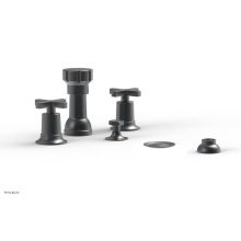 Phylrich 501-60/15G - 4 Hole Bidet, Cross Hdl