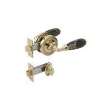 Phylrich 5163/050 - Blk Mrbl Door Lev W Priv Bolt