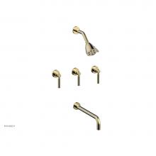 Phylrich D2130-14/OEB - BASIC Three Handle Tub and Shower Set 14'' Spout - Lever Handles D2130-14
