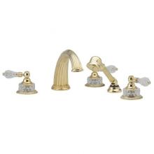 Phylrich K2181P1-SF3 - REGENT CUT CRYSTAL Deck Tub Set with Hand Shower K2181P1