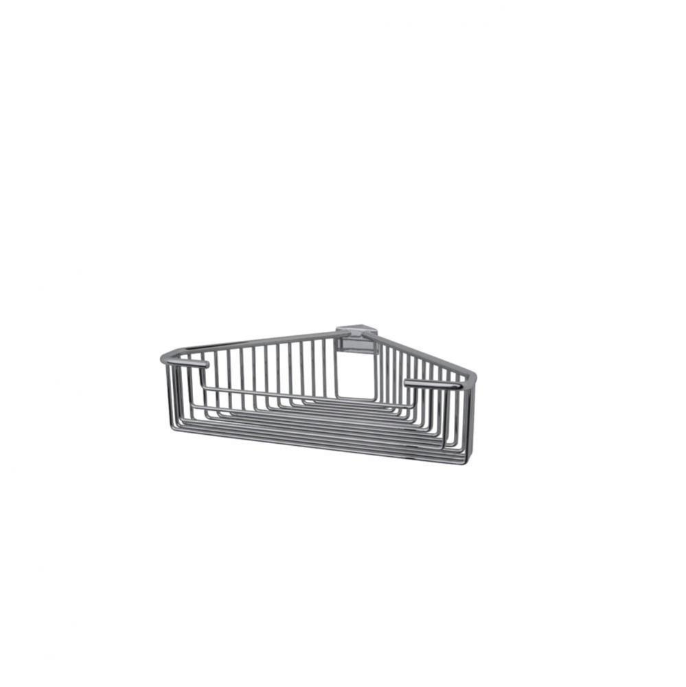 Essentials Chrome Detachable Corner Basket Large Deep Round Rungs