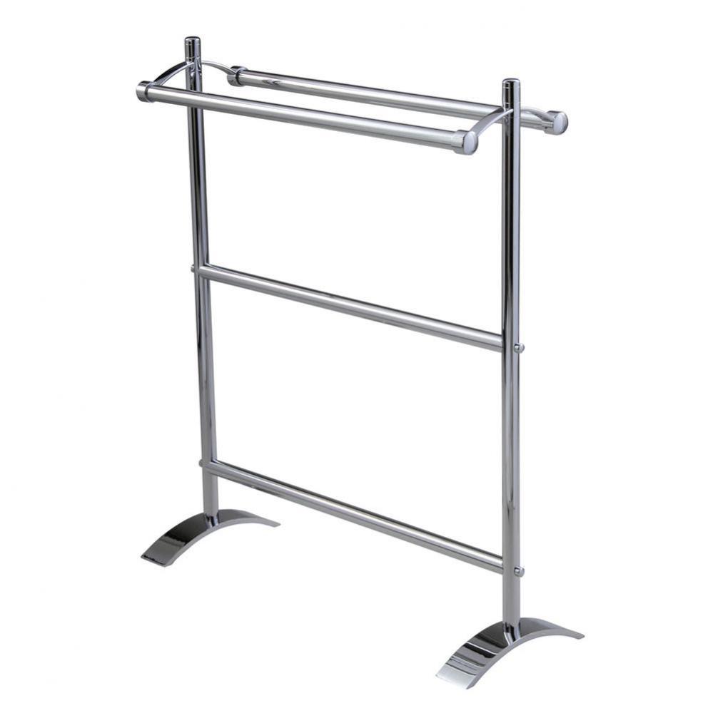 Essentials Chrome Small Free Standing Double Towel Holder