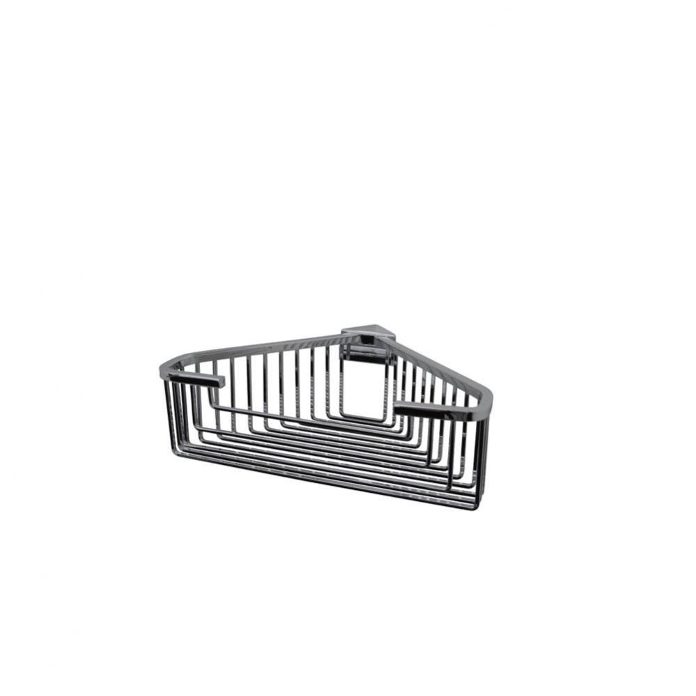 Essentials Chrome Detachable Corner Basket Large Deep Square Rungs