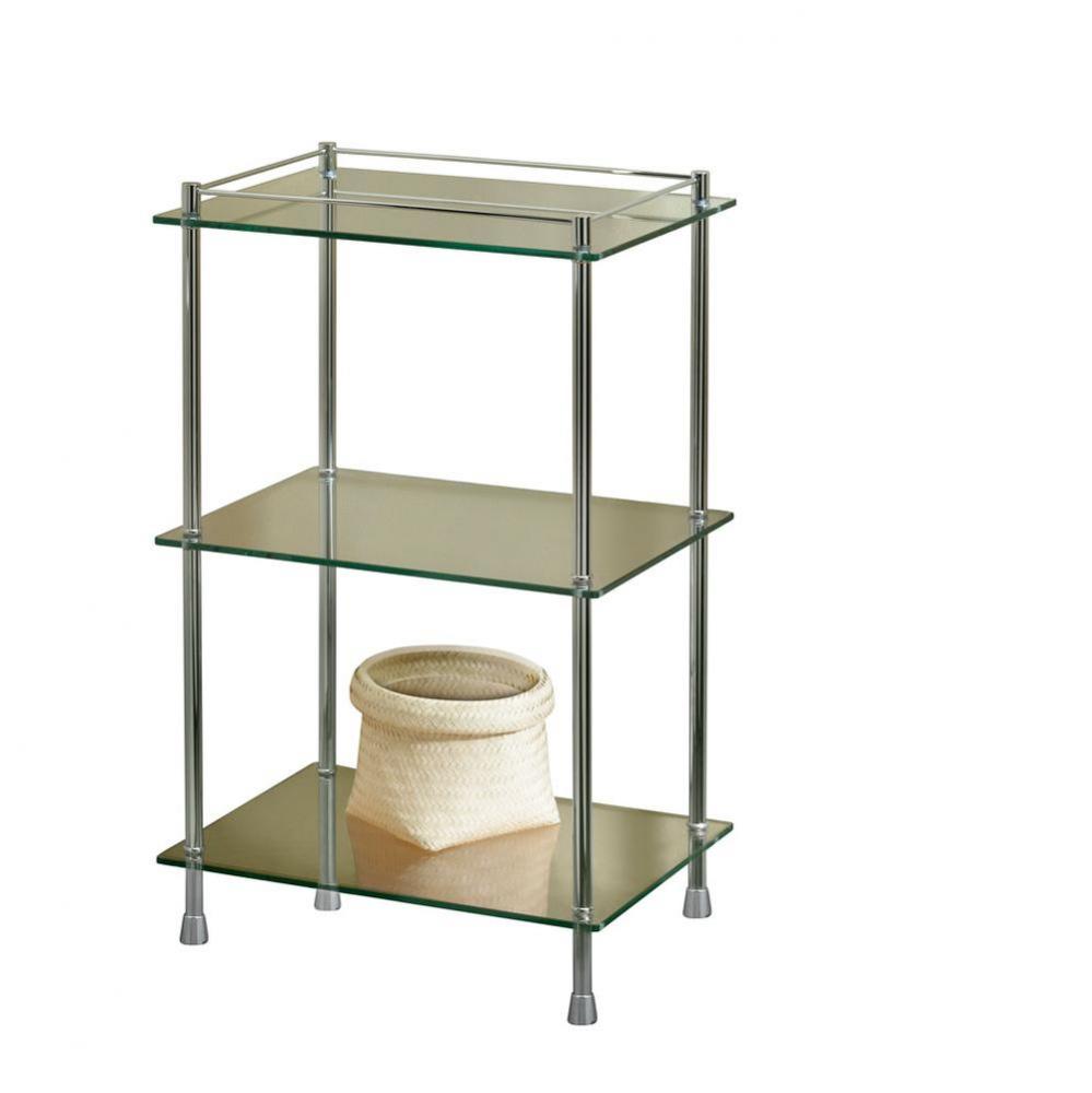 Essentials Chrome F/S Shelf Unit With Feet (301/2'' X 18 X 11'')