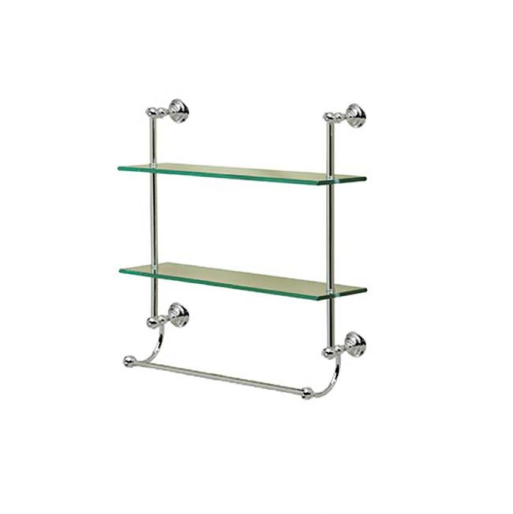 Kingston Chrome Two Tier Shelf W/ Towel Bar