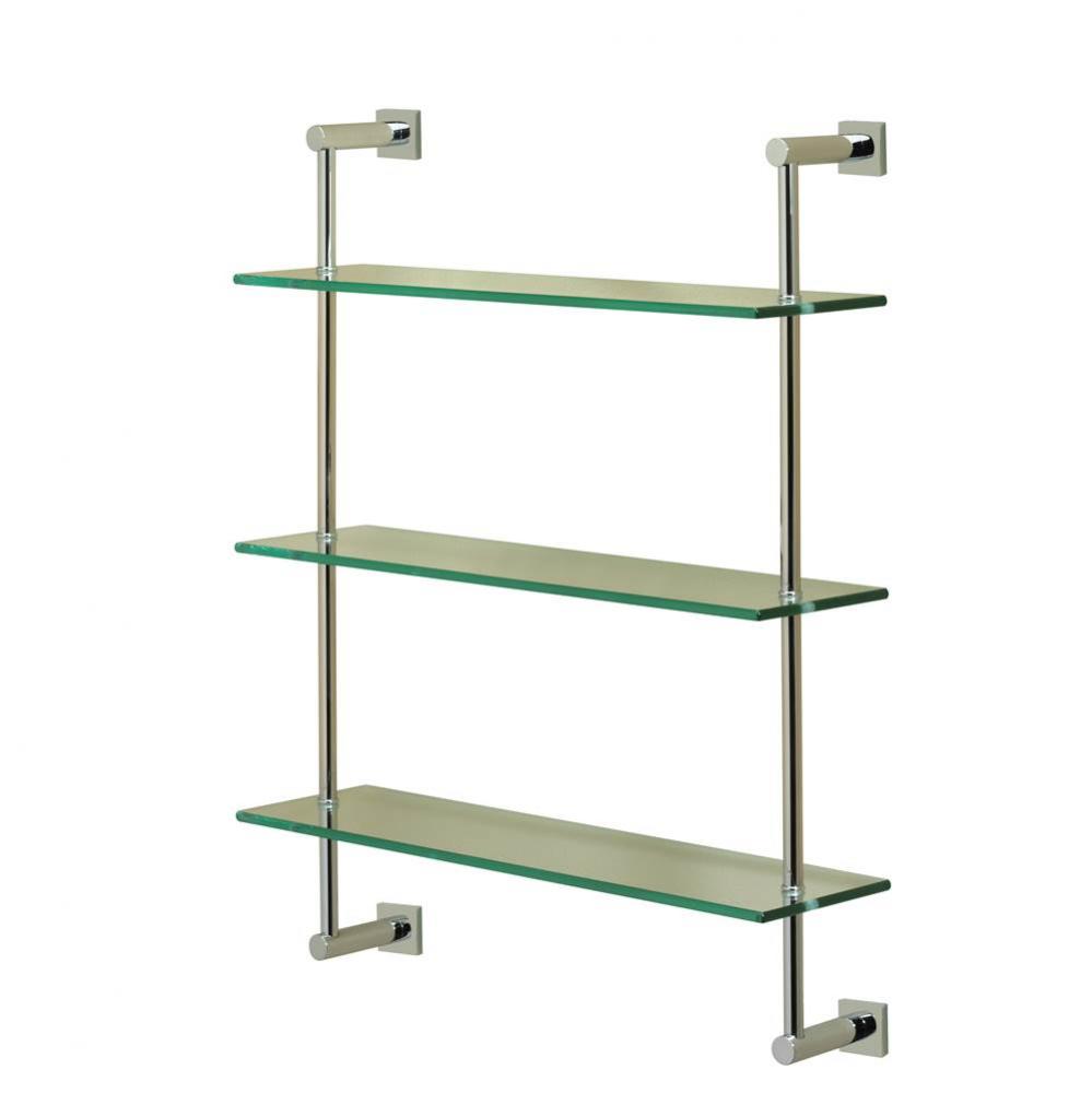 Braga/Essentials Chrome Three Tier Shelf 25 1/2'' X 20'' X 5 3/4''