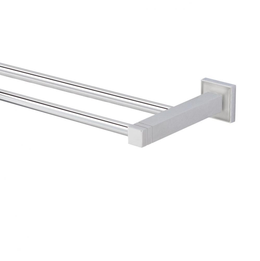 Cubis-Plus Chrome Double Towel Rail 24-1/2''