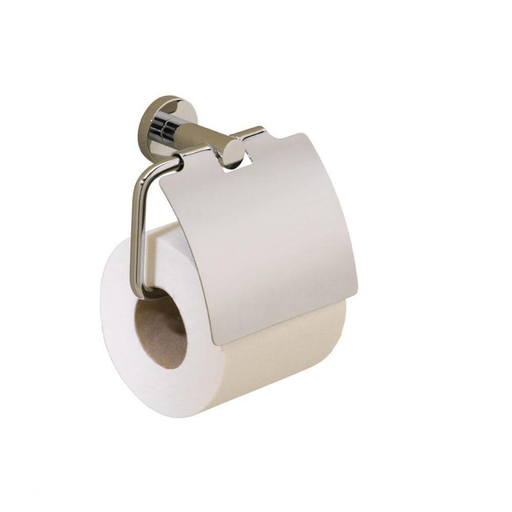 Porto Chrome Toilet Roll Holder With Lid