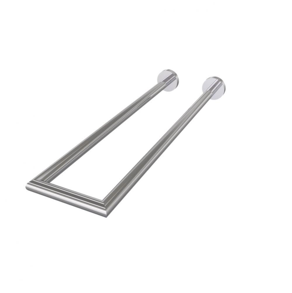 Porto Chrome Double Perpendicular Towel Bar - 14''