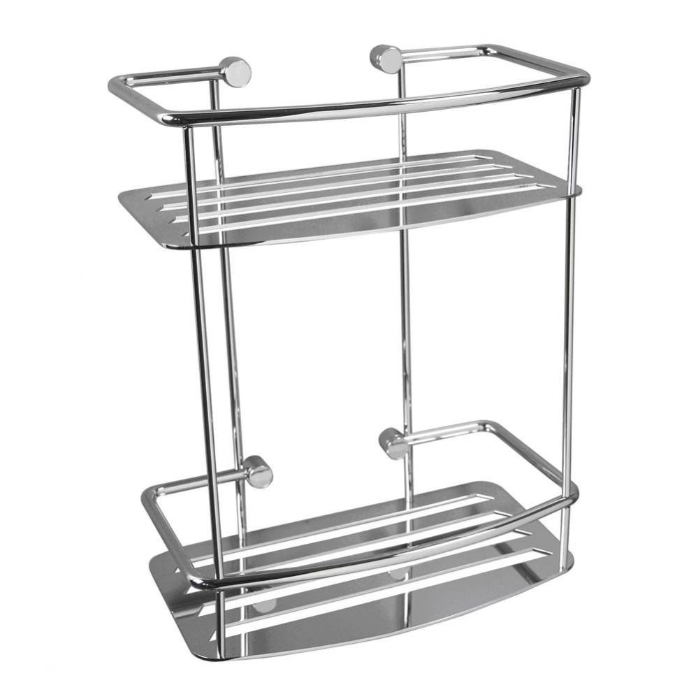 Classic Chrome 2-Tier D-Shape Shower Shelf