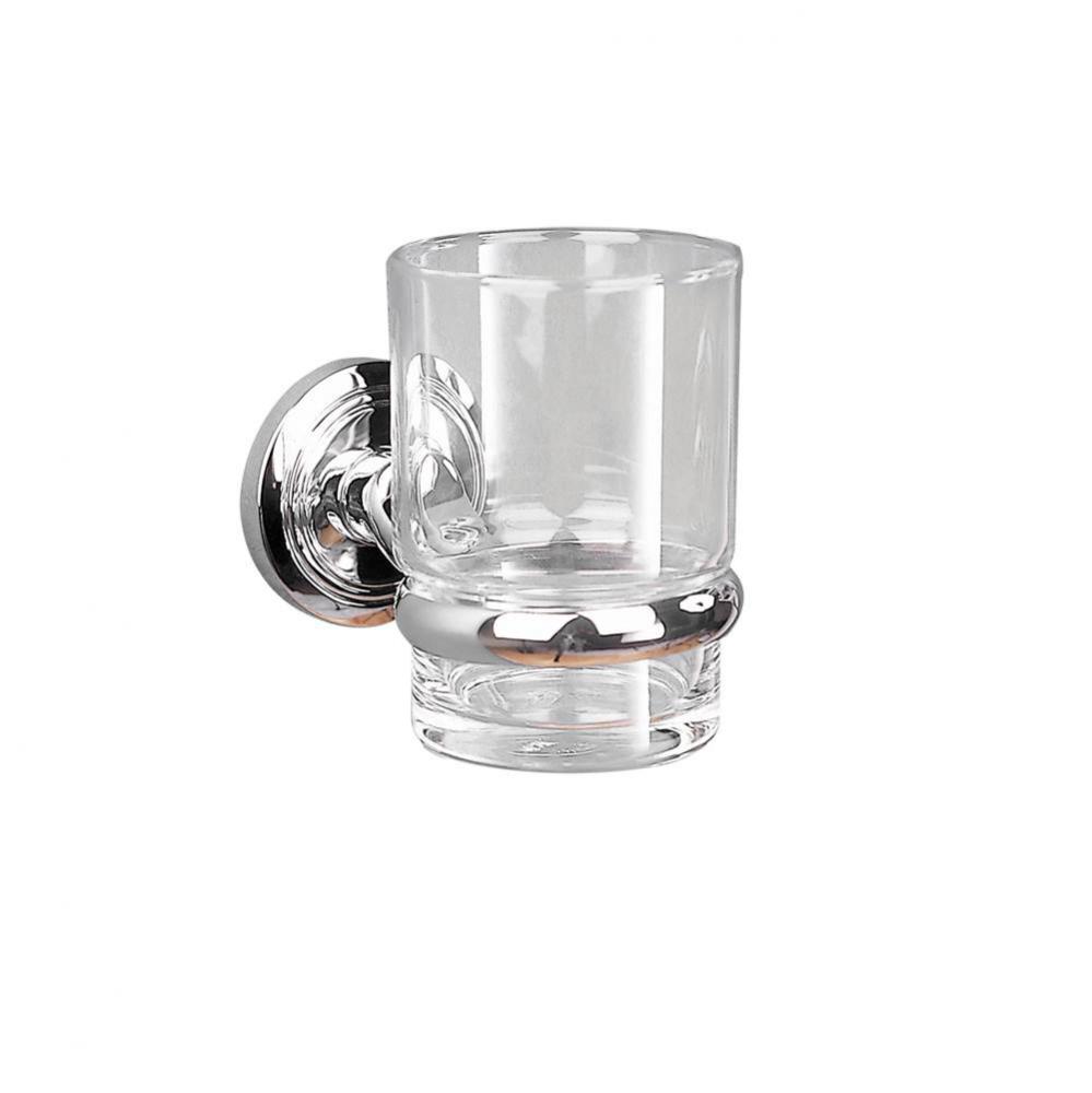 Oslo Chrome Glass Tumbler Holder 3 3/4'' X 4 3/8''