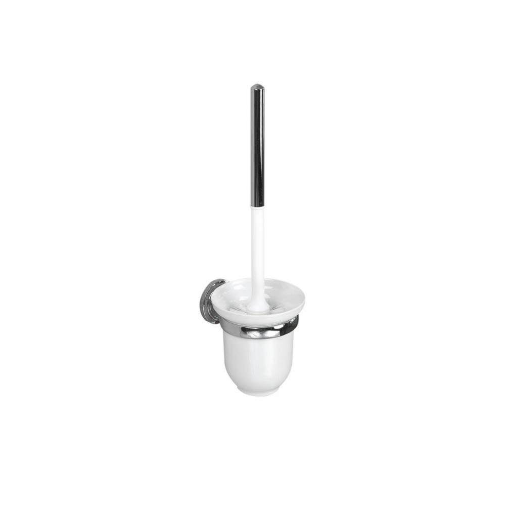 Oslo Chrome Wall Mounted Toilet Brush Holder 4 1/4'' X 4 1/4'' X 14 3/8'&