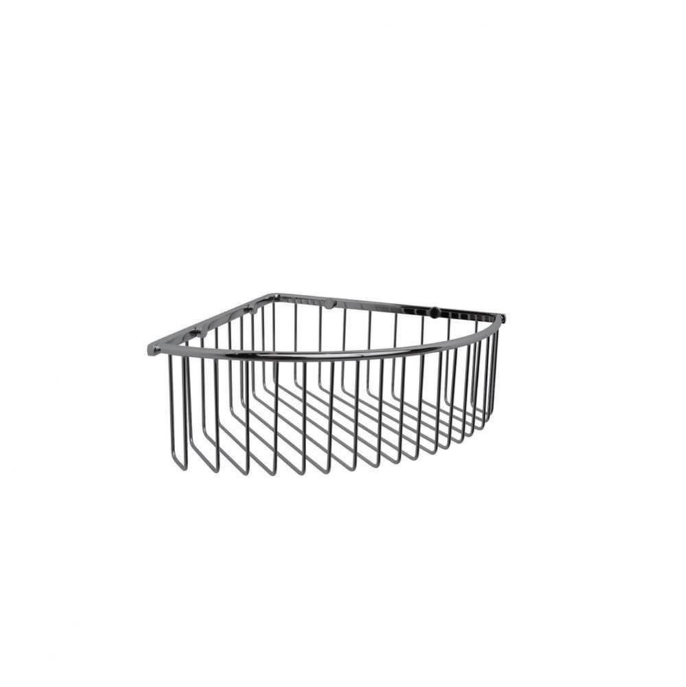 Essentials Matte Black Large Deep Corner Basket