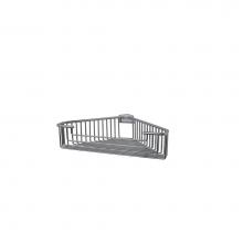 Valsan 53442CR - Essentials Chrome Detachable Corner Wire Soap Basket - Large Round Rungs