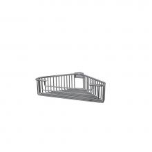 Valsan 53445CR - Essentials Chrome Detachable Corner Basket Large Deep Round Rungs