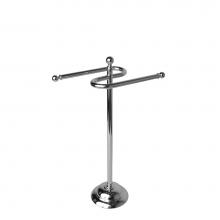 Valsan 53507CR - Essentials Chrome Free Standing Double Guest Towel Holder