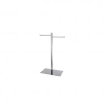 Valsan 53508CR - Essentials Chrome Free Standing Double Guest Towel Holder, Square Profile