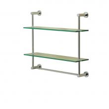 Valsan 57308CR - Porto/Essentials Chrome Two Tier Shelf W/ Towel Bar